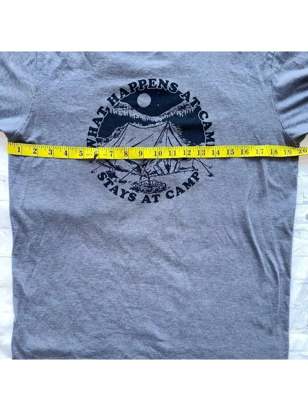 EUC Men’s Medium The North Face Slim Fit Gray Camping Graphic TShirt